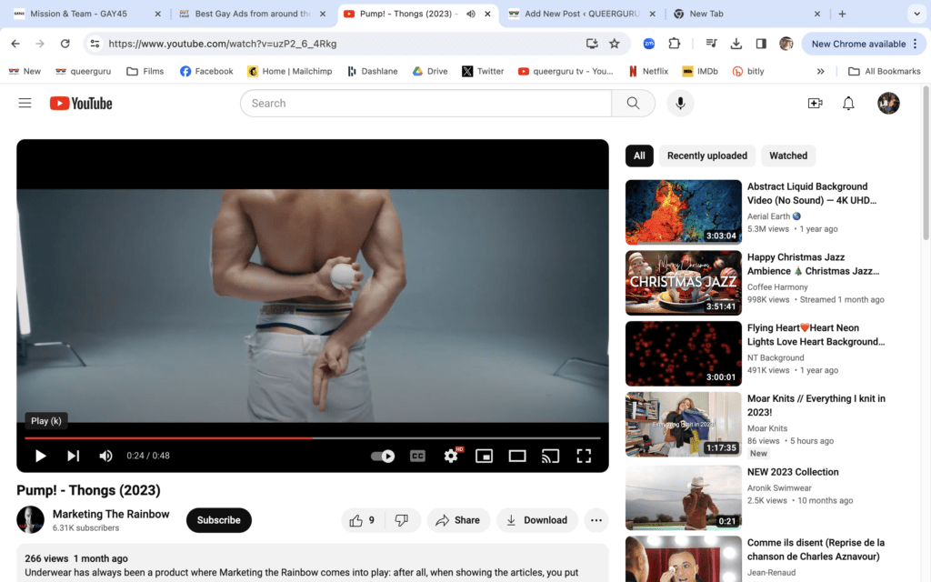 Advertising sexy underwear to satisfy every gay man’s needs, aspirations (and our fantasies too)